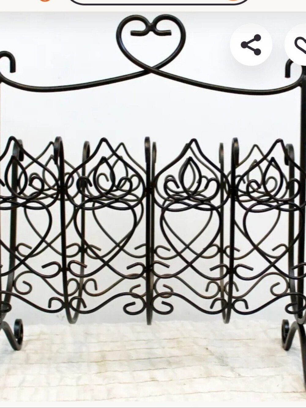 Southern Living At Home Davistown Rodiron Magazine Rack Towel Rack BRAND NEW - Picture 6 of 7